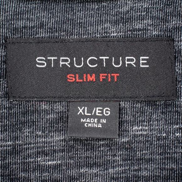 Men’s XL Bomber Jacket Lightweight Gray Heathered Casual Modern | Structure - Picture 3 of 11